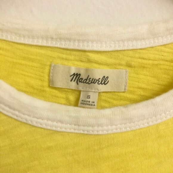 Madewell Yellow Pool vs Beach Tee Shirt - Size S - Picture 4 of 6